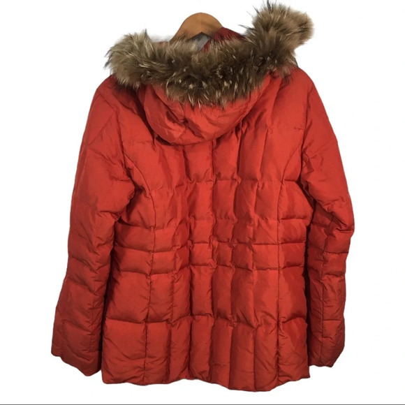Calvin Klein Fur Hooded Goose Down Puffer Jacket M - Picture 4 of 5